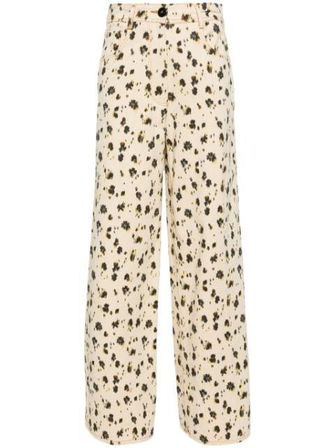 leopard-print palazzo pants by FORTE_FORTE