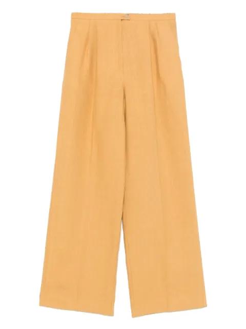 linen darted trousers by FORTE_FORTE