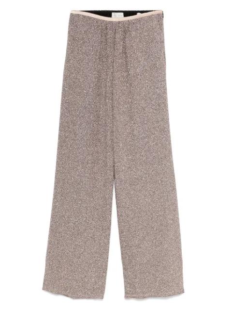 metallic-treading trousers by FORTE_FORTE