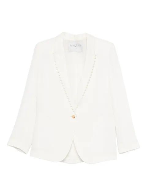 notched-lapel single-button jacket by FORTE_FORTE