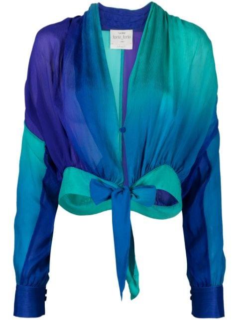ombré-effect silk blouse by FORTE_FORTE
