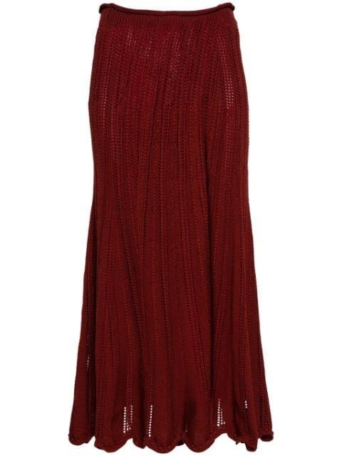 open-knit cotton skirt by FORTE_FORTE