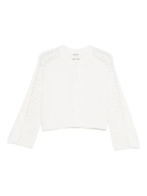 openwork-sleeve cardigan by FORTE_FORTE