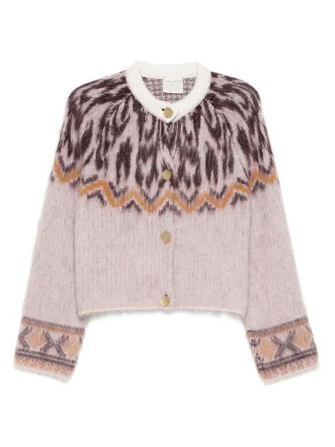 patterned button-up cardigan by FORTE_FORTE