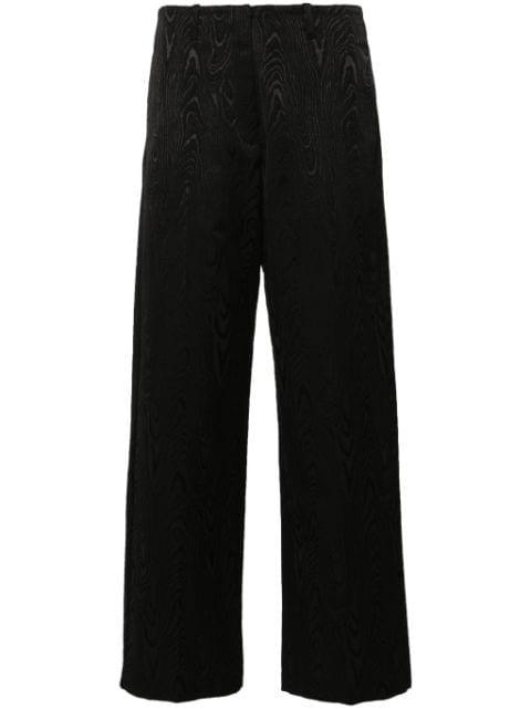 patterned-jacquard straight-leg jeans by FORTE_FORTE