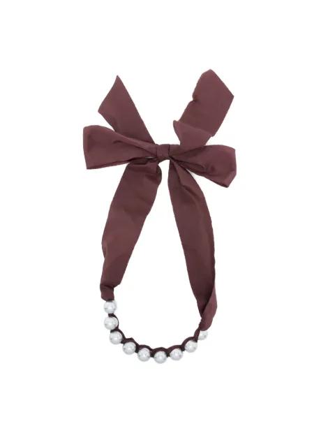pearl bow necklace by FORTE_FORTE