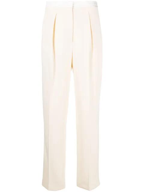 pleat-detail high-waist trousers by FORTE_FORTE