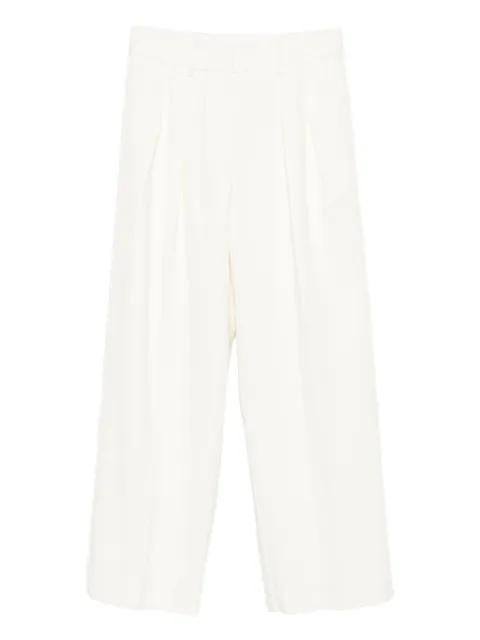 pleated cotton trousers by FORTE_FORTE