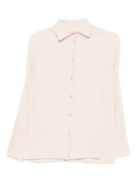 pleated scalloped-collar shirt by FORTE_FORTE