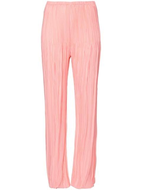 plissé straight trousers by FORTE_FORTE