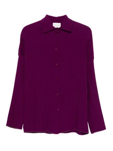 ribbed button-front shirt by FORTE_FORTE