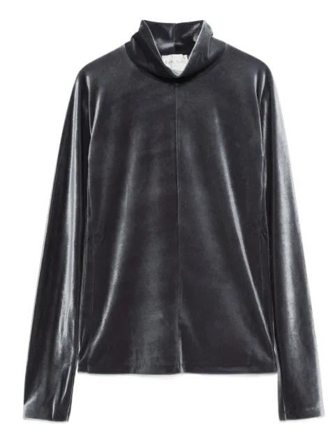 roll neck velvet T-shirt by FORTE_FORTE