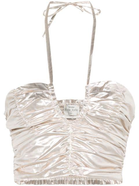ruched halterneck blouse by FORTE_FORTE