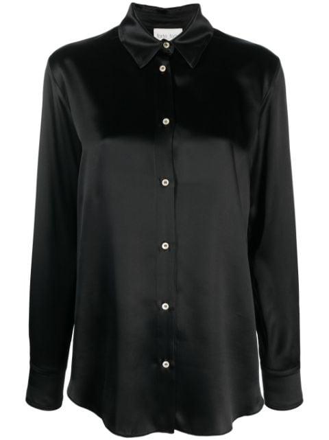 satin-finish long-sleeve shirt by FORTE_FORTE