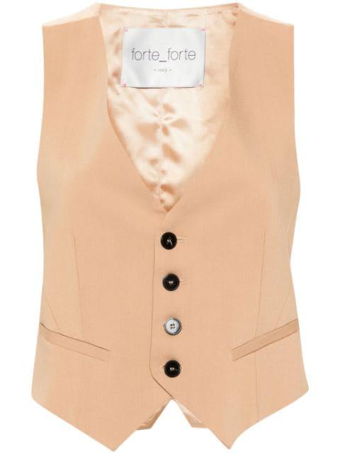 satin-panelled waistcoat by FORTE_FORTE