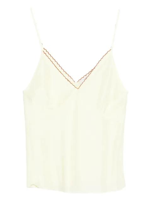 scalloped V-neck top by FORTE_FORTE