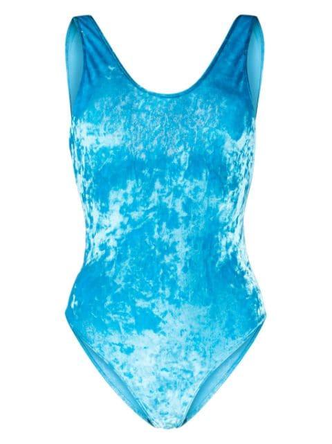 scoop-neck velvet swimsuit by FORTE_FORTE