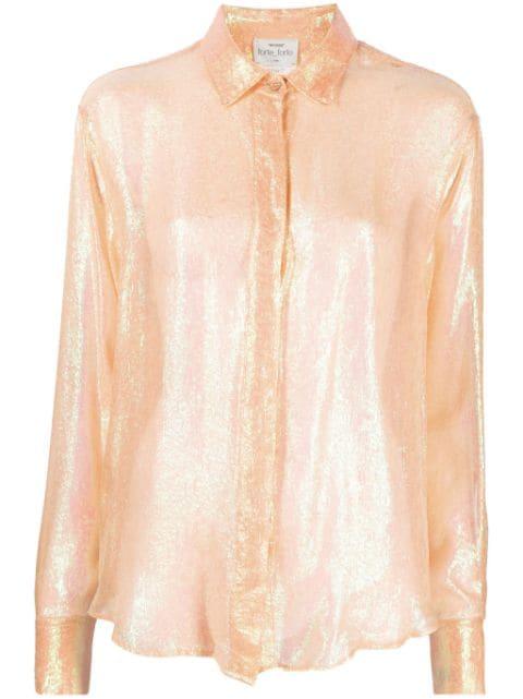 semi-sheer textured shirt by FORTE_FORTE