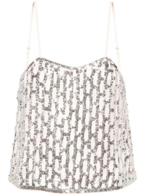 sequin-embellished sleeveless top by FORTE_FORTE
