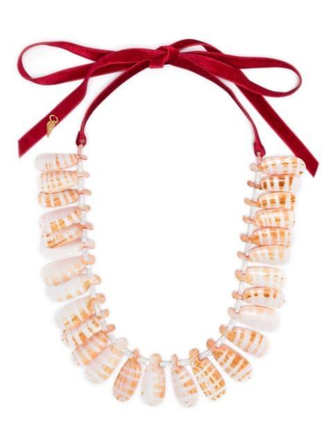 shell-pendant necklace by FORTE_FORTE