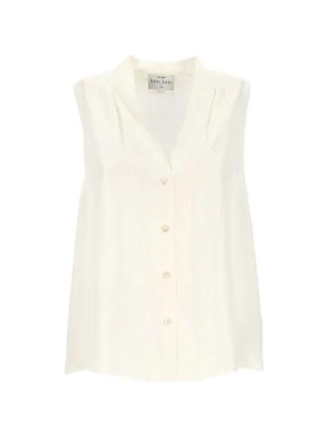 sleeveless button-up shirt by FORTE_FORTE