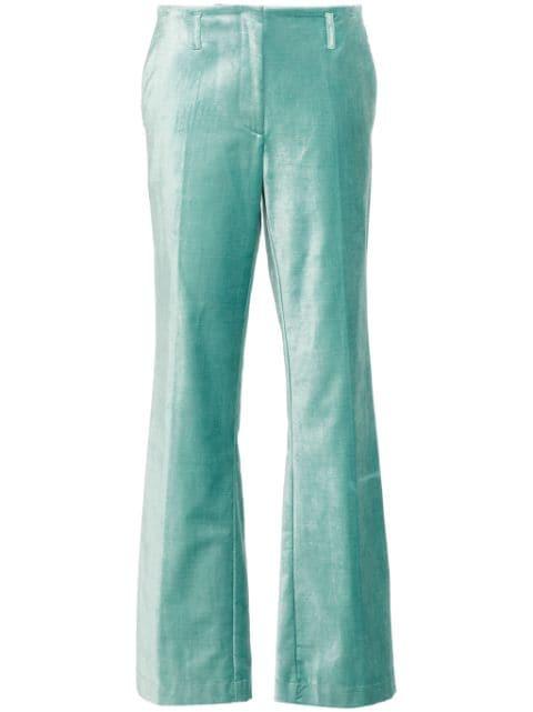 straight-leg velour trousers by FORTE_FORTE