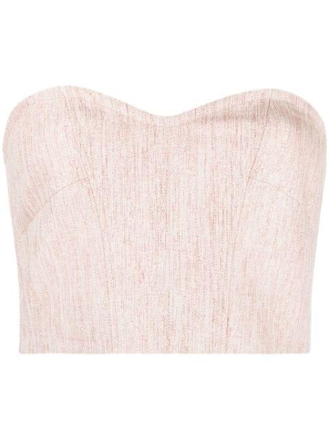 strapless bustier crop top by FORTE_FORTE