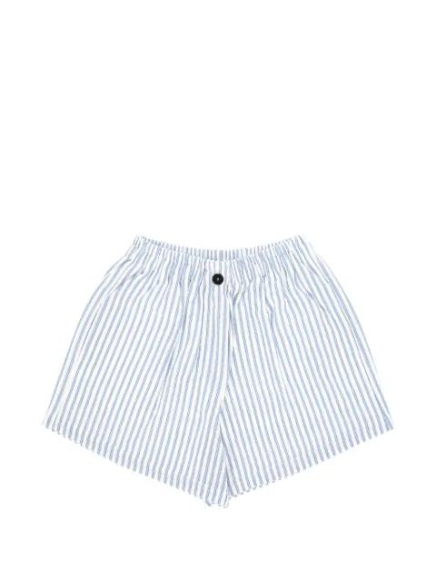 striped button shorts by FORTE_FORTE