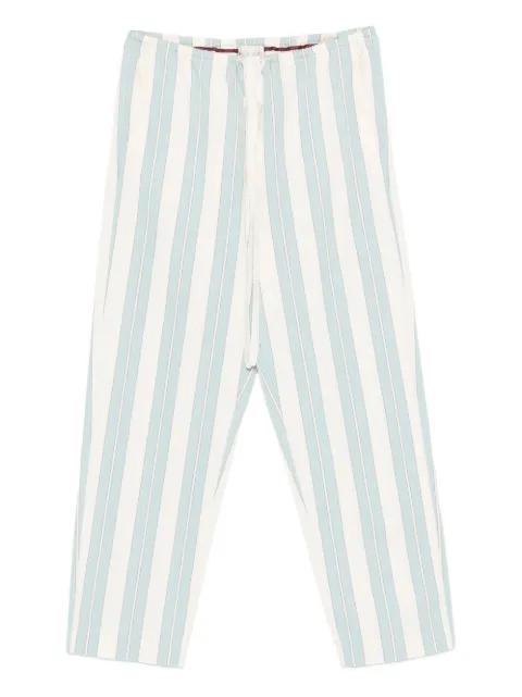 striped drawstring-fastening trousers by FORTE_FORTE