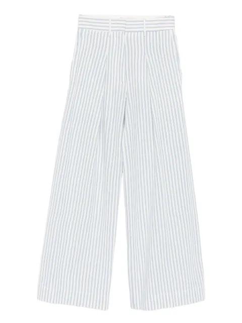 striped pleated trousers by FORTE_FORTE