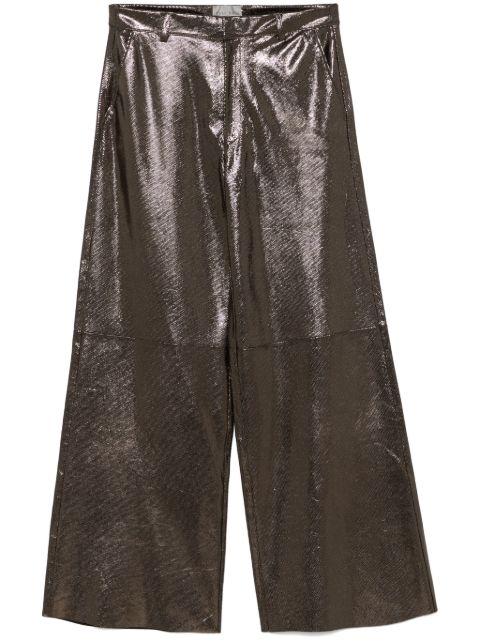 texture leather trousers by FORTE_FORTE