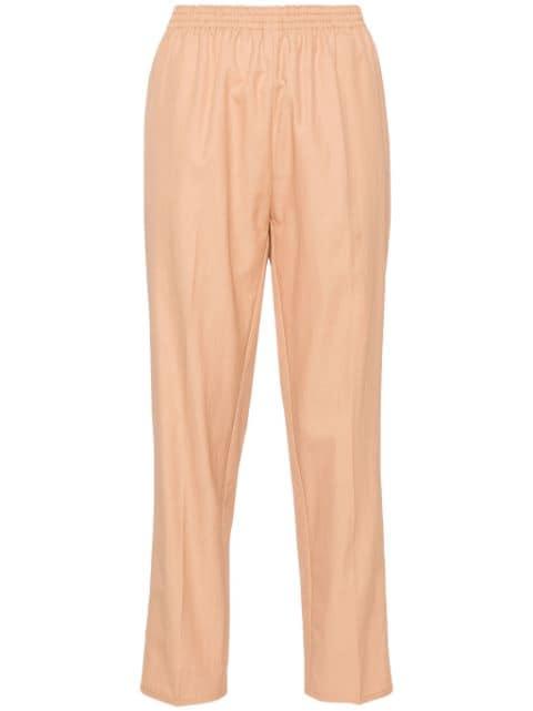 textured tapered trousers by FORTE_FORTE