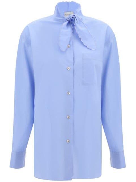 tie-fastening shirt by FORTE_FORTE