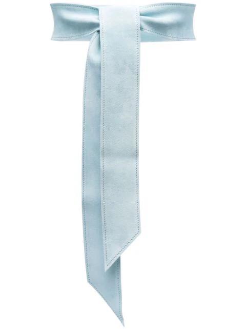 tie-fastening suede belt by FORTE_FORTE