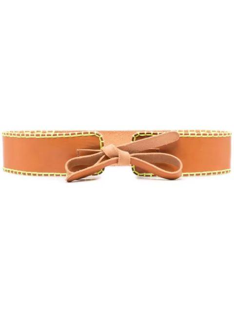 tied leather belt by FORTE_FORTE