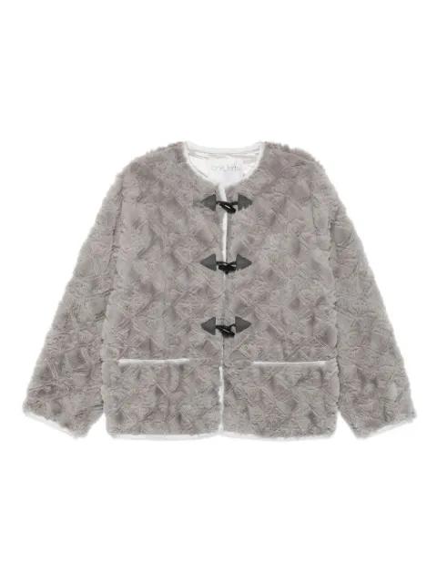 toggle-fastening textured jacket by FORTE_FORTE