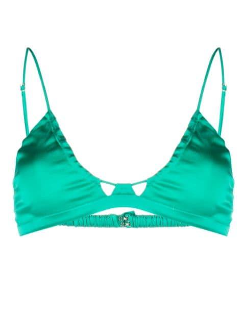triangle-cup satin bra by FORTE_FORTE