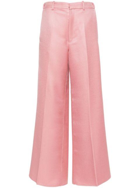 twill wide-leg trousers by FORTE_FORTE