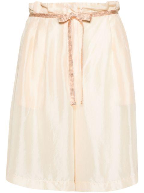 wide-leg silk shorts by FORTE_FORTE