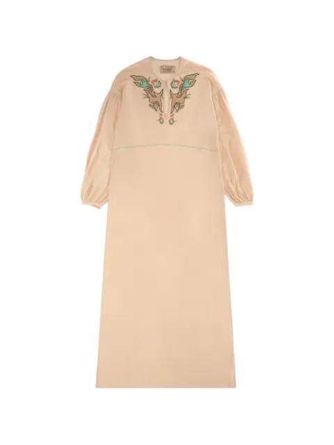 Allegra embroidered silk dress by FORTELA