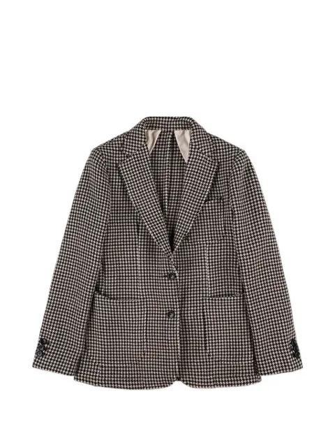 Benjamin houndstooth-pattern single-breasted blazer by FORTELA