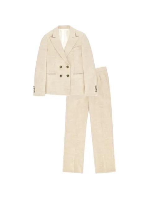 Bibiane double-breasted peak-lapels suit by FORTELA