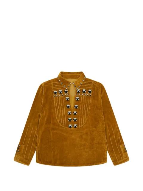 Brenda studded velvet shirt by FORTELA