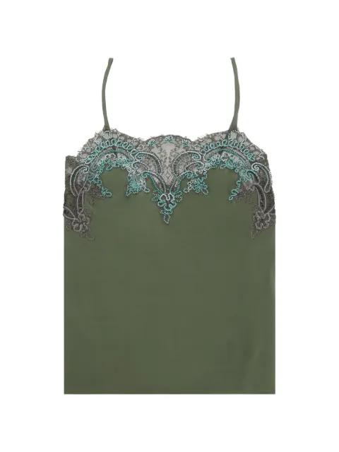 Brianne lace-trimmed sleeveless blouse by FORTELA