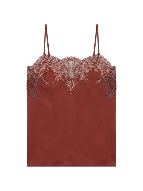 Brianne lace-trimmed sleeveless blouse by FORTELA
