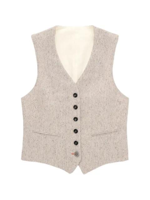 Demi button-front single-breasted waistcoat by FORTELA