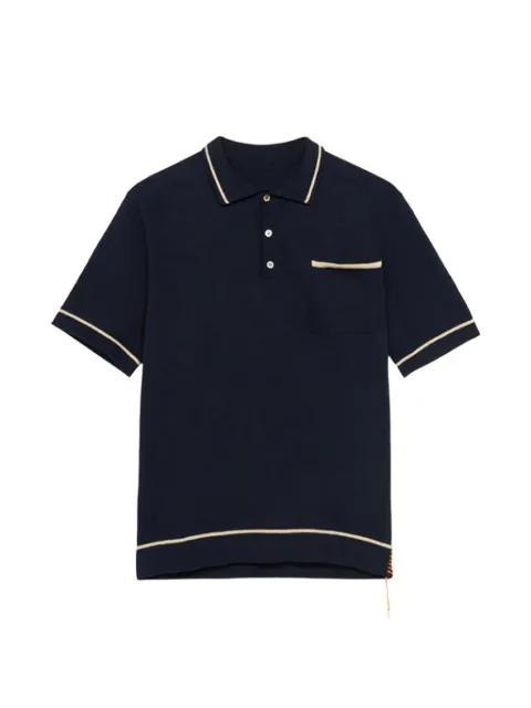 Herrison contrast-collar cotton polo shirt by FORTELA