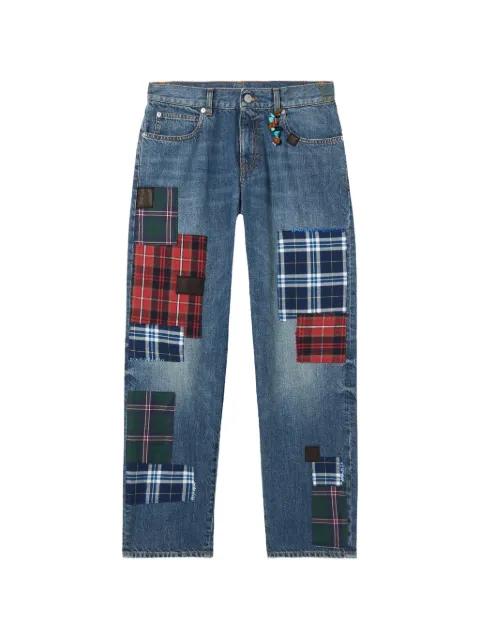 Jill patchwork five-pocket jeans by FORTELA