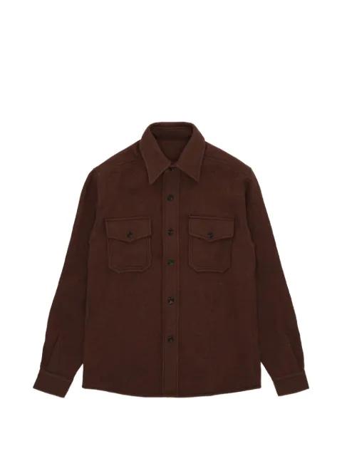 Kenny brushed chest-pocket overshirt by FORTELA