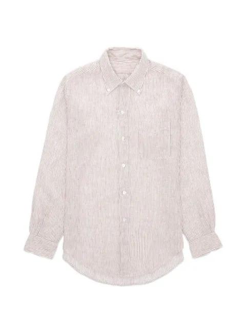 King striped-pattern linen shirt by FORTELA